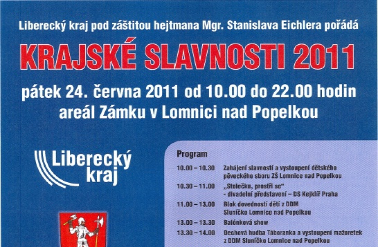 Krajské slavnosti 2011 - již zítra v Lomnici nad Popelkou